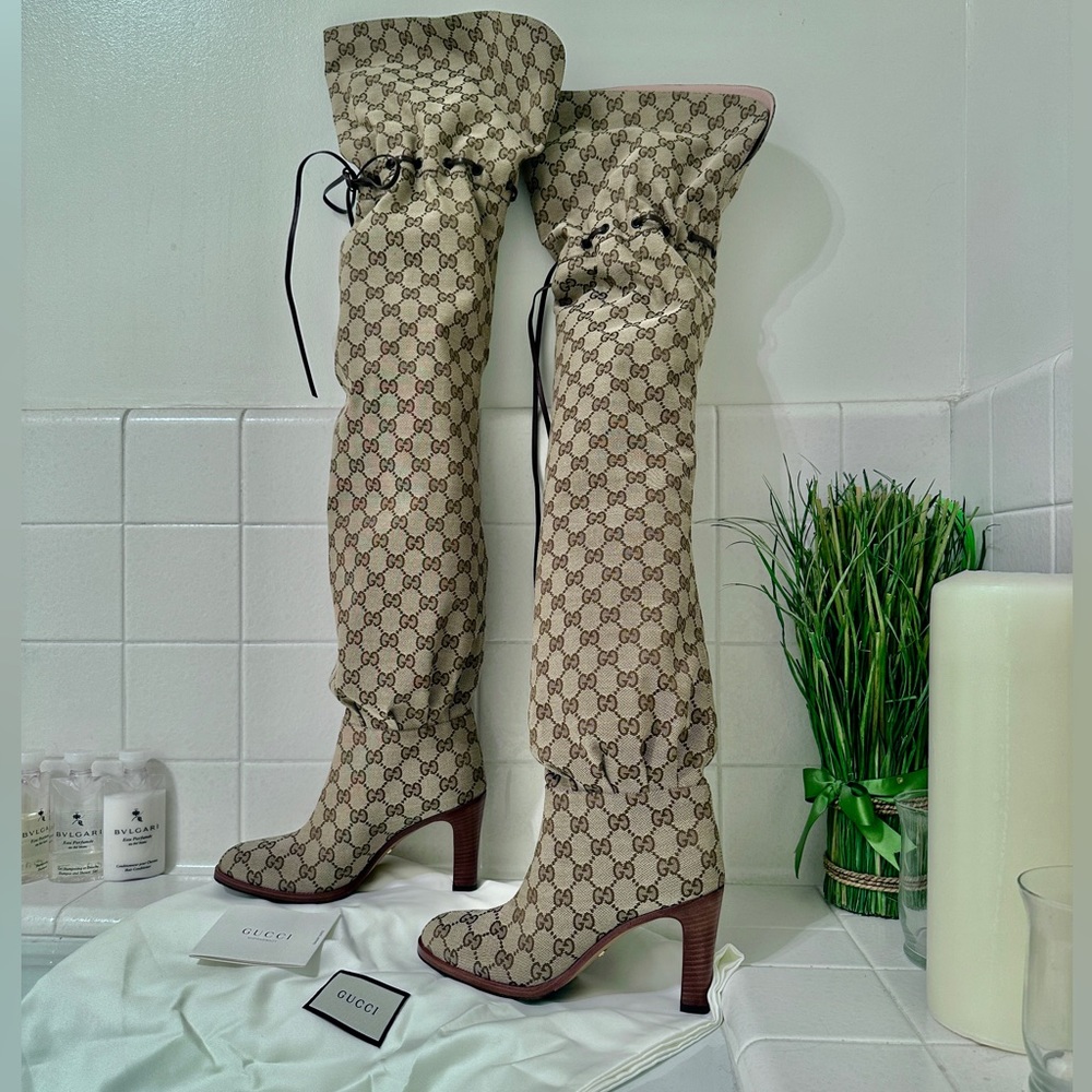 Gucci Canvas boots